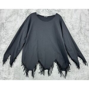 Bella Amore Blouse Womens XL Fringe Western Bohemian Witchy Vamp Whimsigoth Knit